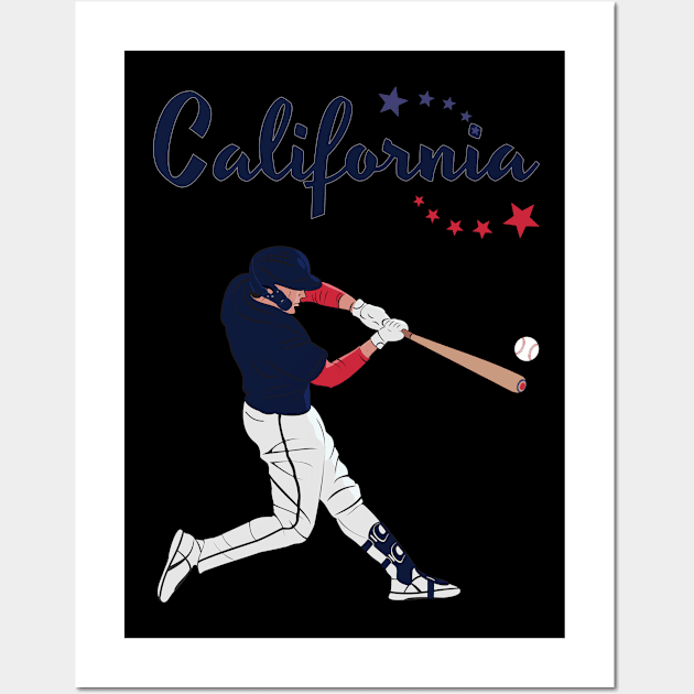 California Baseball Wall Art by VISUALUV